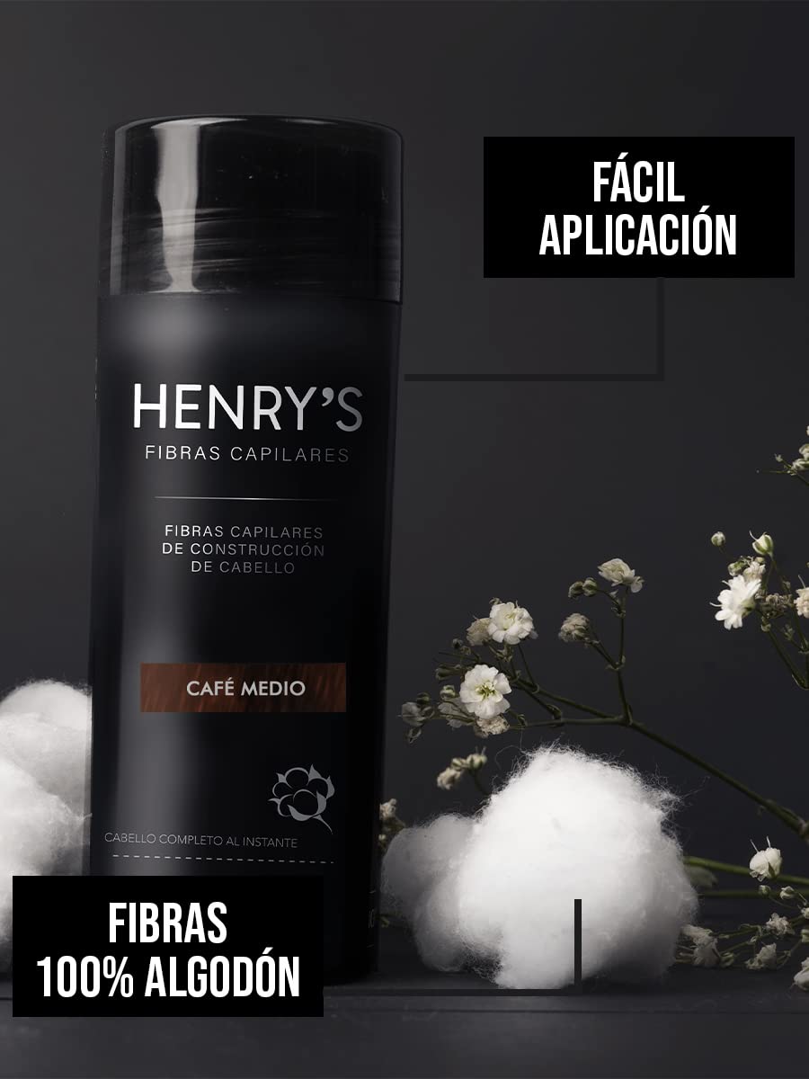 Fibras Capilares, CAFE MEDIO, Solución para la Calvicie, Caida de Cabello, Alopecia o falta de Volumen. 27.5 gramos, Sin aplicador. Fibras de Construcción de Cabello. Ideal para el Cabello Delgado. Fibras de Algodón 100% Natural. Voluminizador y texturiza