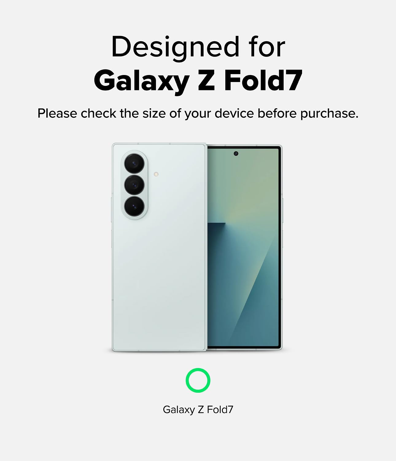 Funda Compatible Samsung Galaxy Z Fold 7 Ringke Clear con Parachoques a Prueba de Golpes y Protección de Lente Transparente Avanzada