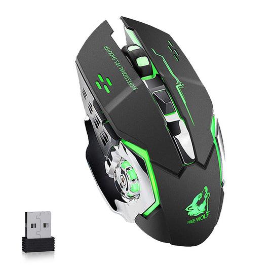 Mouse Gaming EASYTAO Inalámbrico Recargable Ergonómico 6 Botones Programables 3 dpi Ajustable