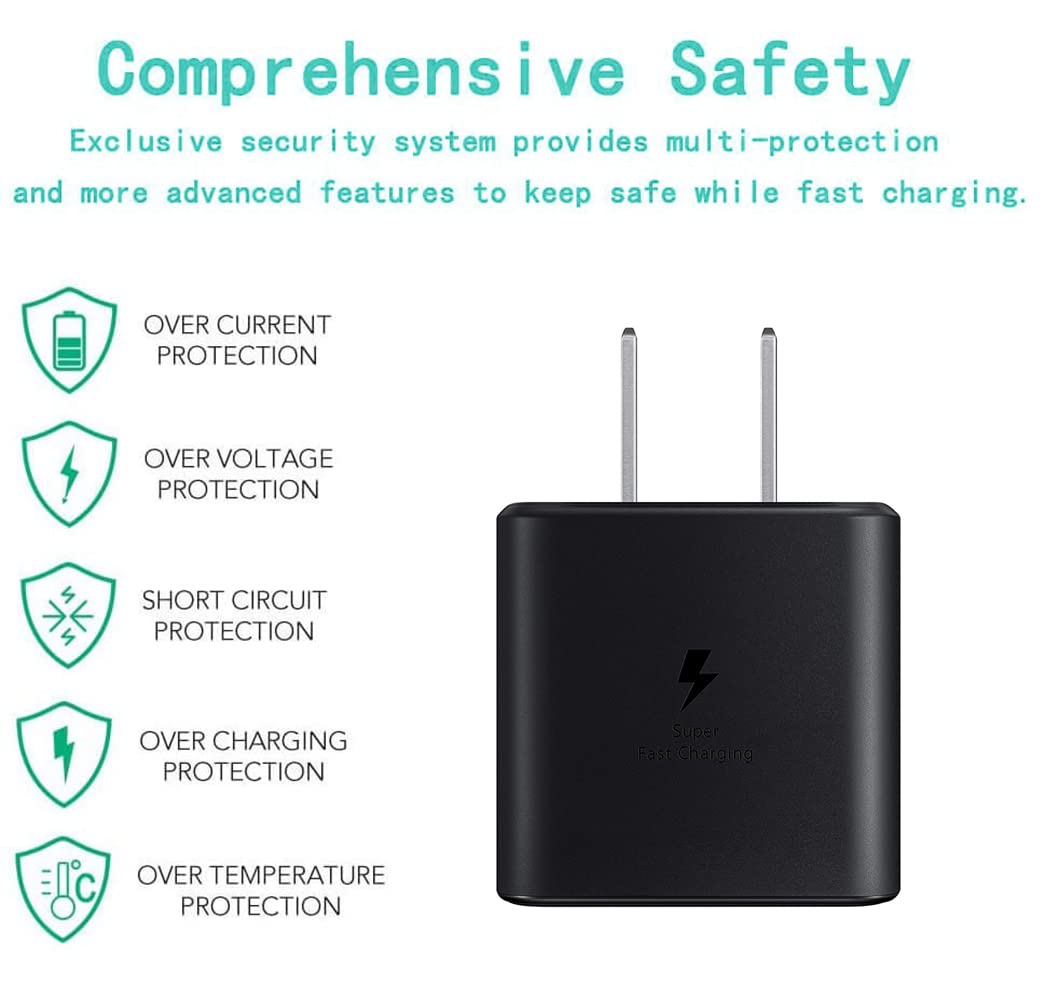 Cargador USB C Rápido Samsung Blanco 45 W Compatible con Galaxy y Note