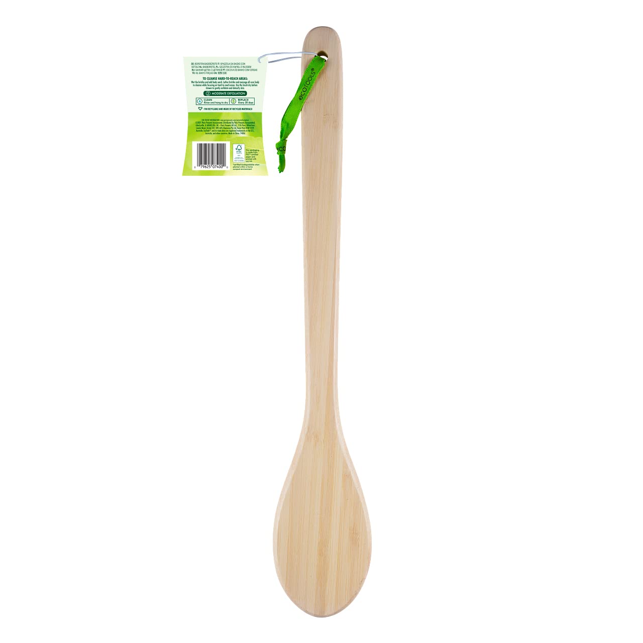 ECOTOOLS, Cepillo para Baño, Bristle Bath Brush, Cerdas Sintéticas Suaves, Mango Ergonómico, Exfoliación Delicada