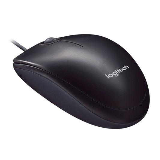 Logitech M90 Mouse con Cable USB, 3 Botones, Seguimiento Óptico, 1000 DPI, Ambidiestro, Compatible con PC, Mac, Laptop - Negro