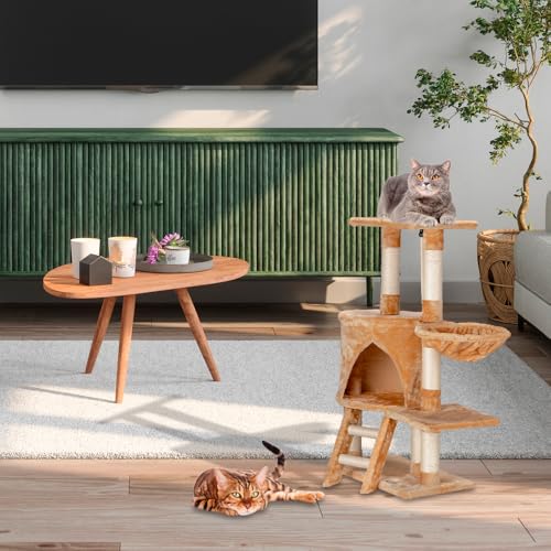 Mueble con Escalera y Hamaca Fancypets para Gato 96 cm