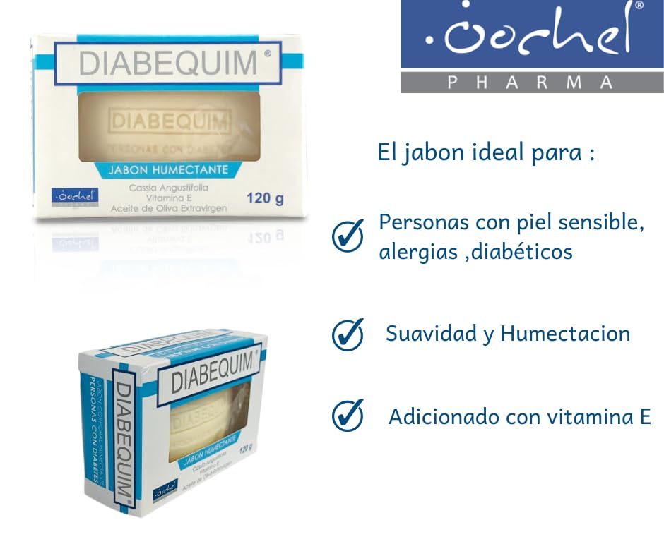 Jabón corporal humectación profunda, piel sensible,diabetes, DIABEQUIM