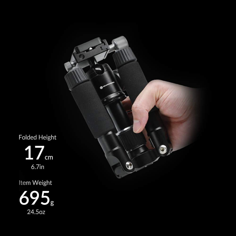 foldio foldable studio Trípode de 50 V (Barra de Cacerola, Soporte para Smartphone Incluido) | Trípode portátil de aleación de Aluminio Ligero y Resistente de 20 Pulgadas | ORANGEMONKIE