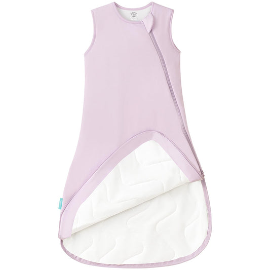 PurComfy - Saco de dormir de viscosa de bambú supersuave, 1.0 TOG para bebé, Lila, 6-15 Months
