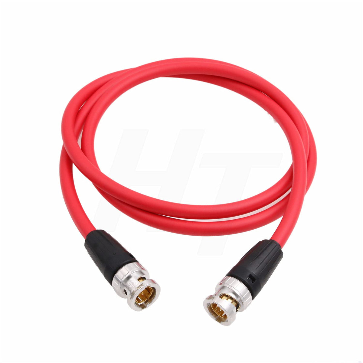 Cable Coaxial de Vídeo Canare Rojo SDI 4K 75 Ohmios para Monitor de Cámara ARRI Sony, 30cm Blindado y Flexible