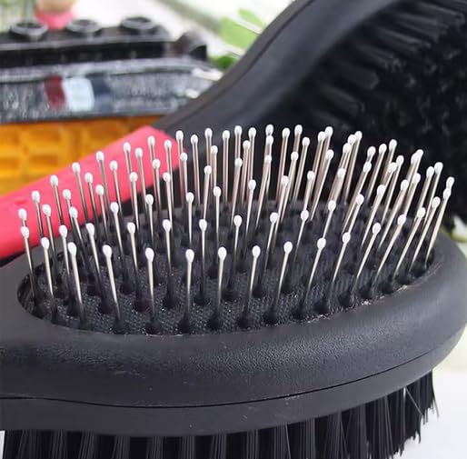 Cepillo para Mascotas Perro Gato doble cara – Peine 2 en 1 para Perros y Gatos, Cerdas Suaves y Firmes, Ideal para Desenredar y Eliminar Pelo Suelto