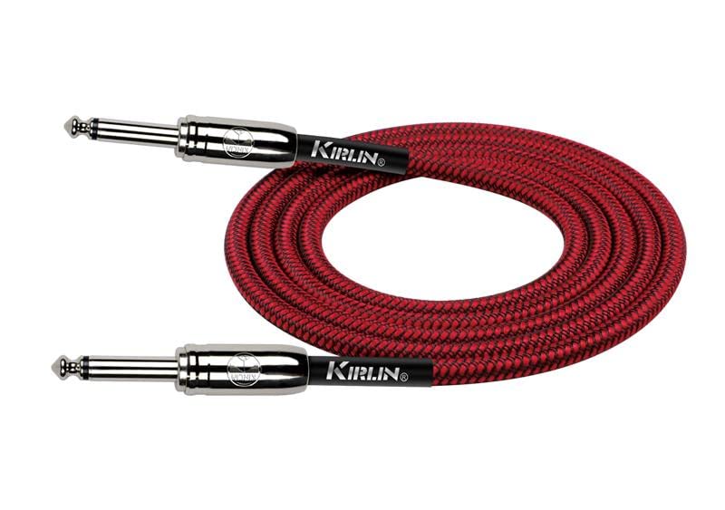 Cable para instrumento Kirlin profesional, 10 metros plug 1/4 mono, IWCC201PN colores (Rojo)