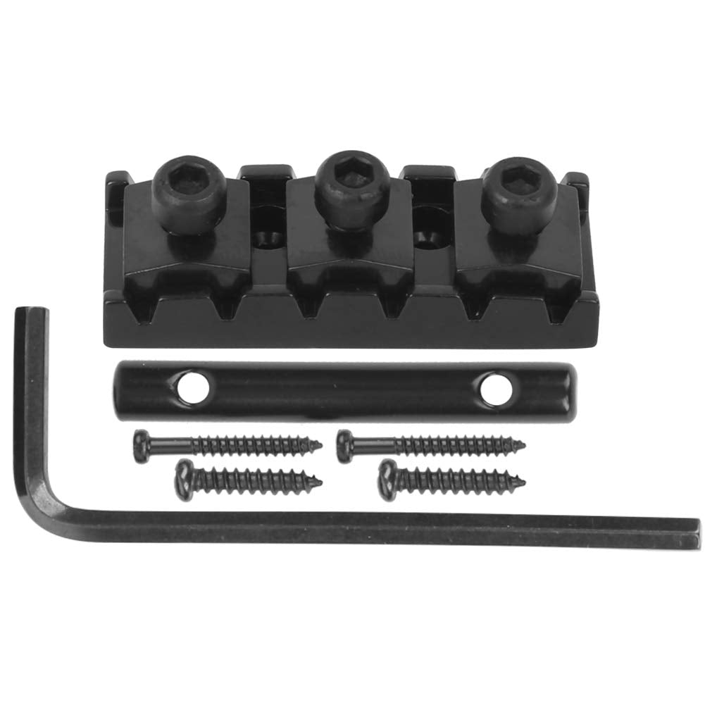 Tuerca de bloqueo de cuerda de guitarra de 6 cuerdas Tuerca de cuerda de guitarra eléctrica de 42 mm con tornillos de montaje y llave(GE99) accesorios de juego