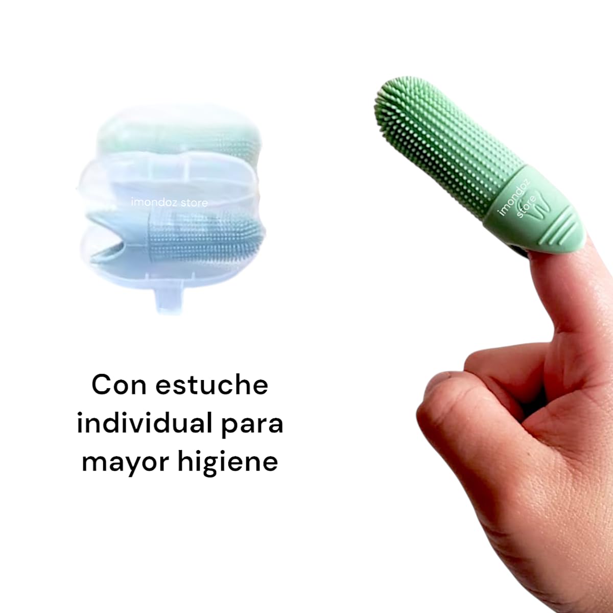 Cepillo de Dientes para Mascota Super Resistente Lavable en Estuche 2 Piezas