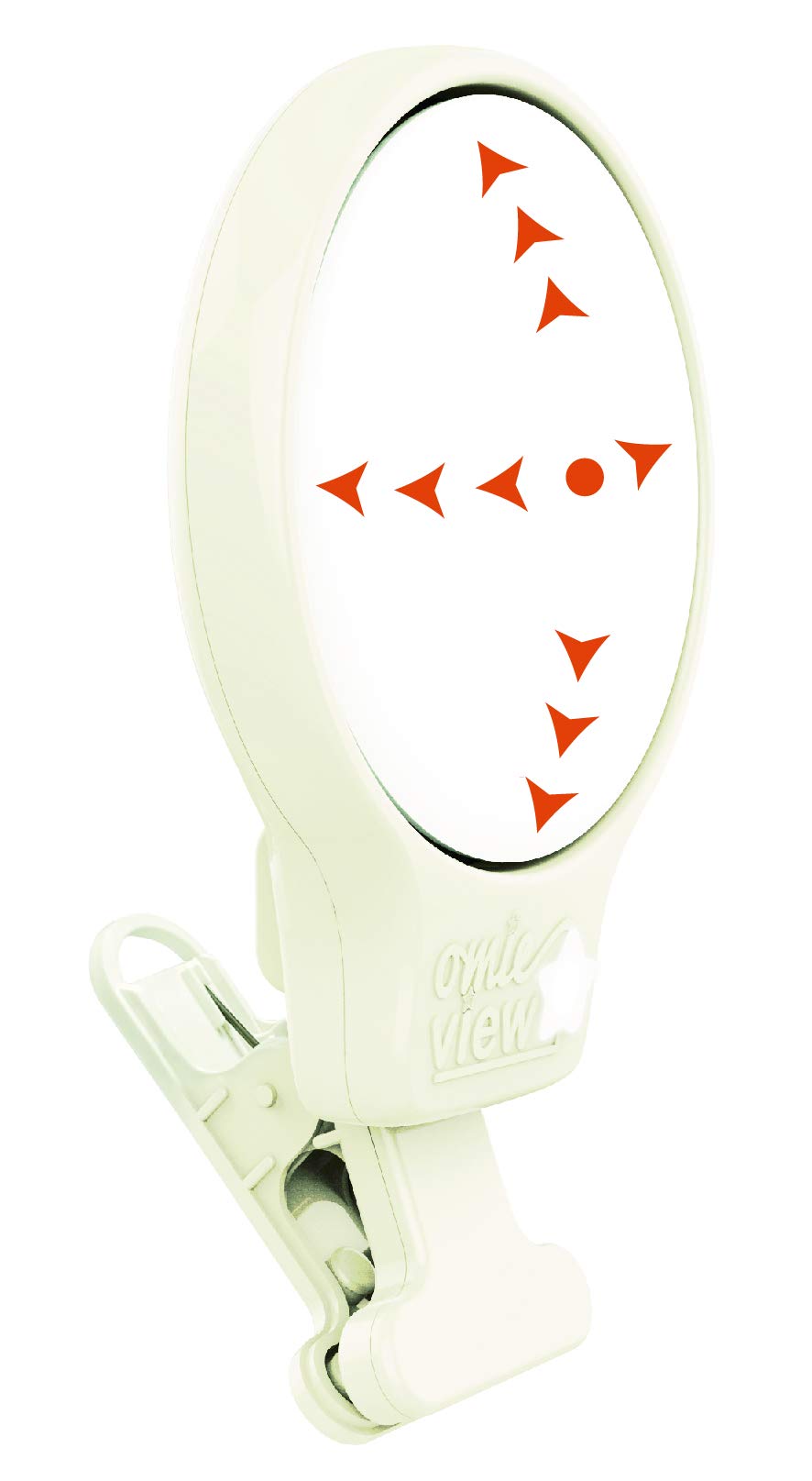 Omie View Espejo con clip con control remoto y luz LED para monitoreo de bebés Uso con moisés o cuna