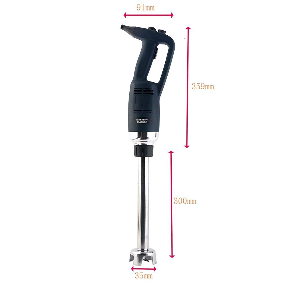 Li Bai - Batidora de mano resistente para restaurante, licuadora de inmersión comercial, 12 pulgadas, velocidad ajustable, motor eléctrico de 500 W, eje extraíble de 2500 rpm a 15000 rpm