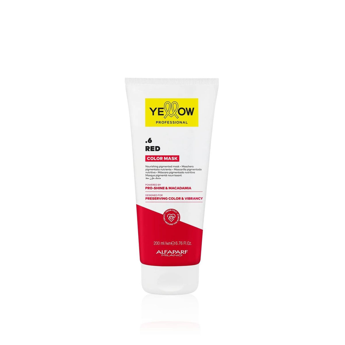 Yellow Mascarilla de color profesional .6 Red 200 ml