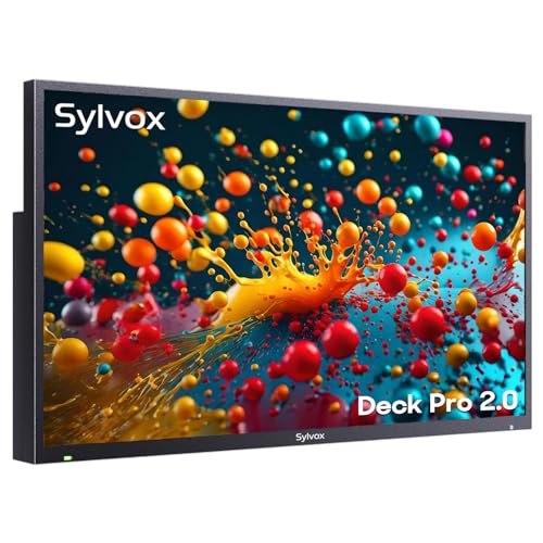 TV para Exteriores SYLVOX 55 Pulgadas IP55 Impermeable Sol Parcial 1000 Nits Google Smart TV Chromecast Asistente de Google