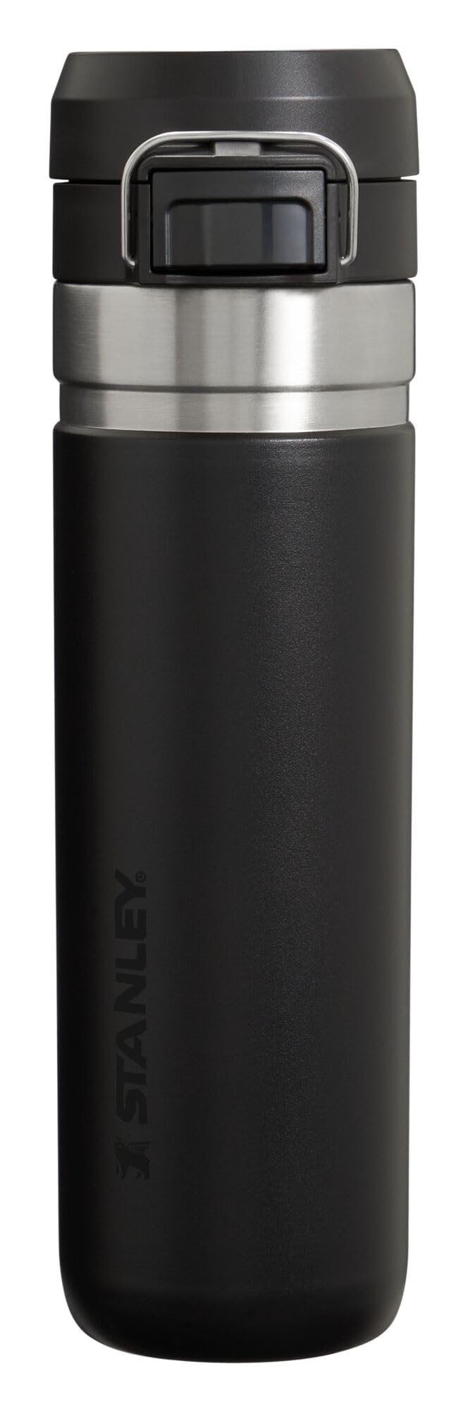 Botella de Agua Stanley Negro Quick Flip GO Acero Inoxidable 24 Onzas
