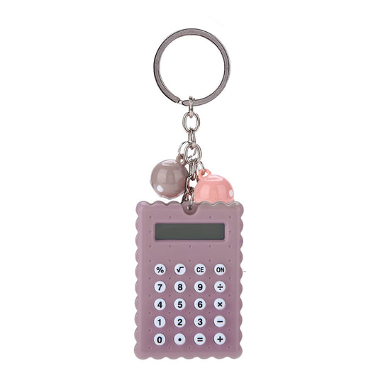 Calculadora Mini ASHATA Gris Morado Estilo Creativo Portátil
