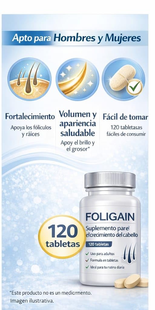 Suplemento Foligain Estimulante Para el Recrecimiento del Cabello