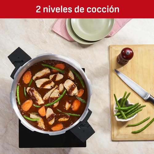 Olla Express T-fal Plateada 12 L con Cinco Sistemas de Seguridad