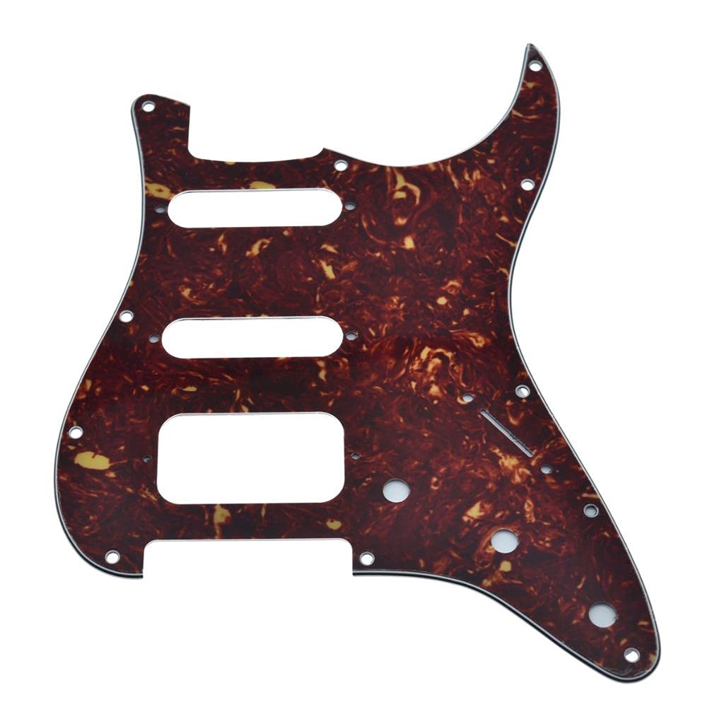 Dopro Golpeador de guitarra Strat HSS de 11 agujeros, 2 tripulaciones Humbucking para American FD Stratocaster clásico Tortoise