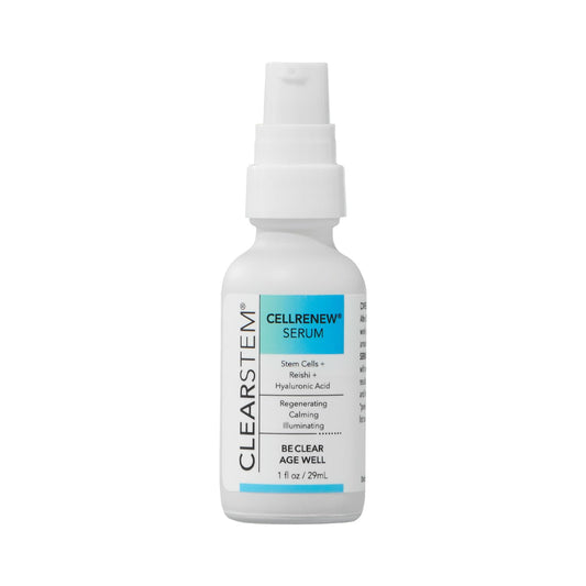CLEARstem Anti-Aging Peptide & DNA Repair Serum - Collagen Stem Cell - Organic Topical Facial Serum with Hyaluronic Acid - Hydration Moisturizer - Scar Removal & Acne-Safe - Made in the USA - 1 fl oz.