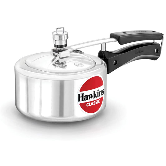 HAWKIN Classic CL15 1.5-Liter New Improved Aluminum Pressure Cooker, Small, Silver