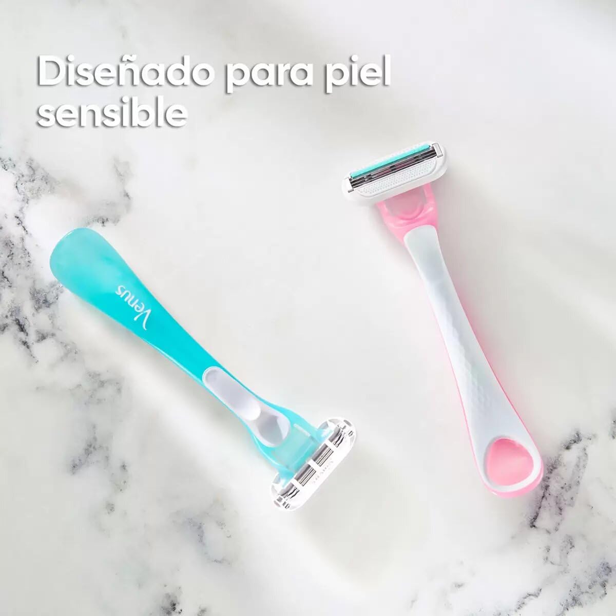 Gillette Venus Sensitive, 15 Rastrillos para Piel Sensible. Rosa, Contemporáneo, Mujeres con piel sensible