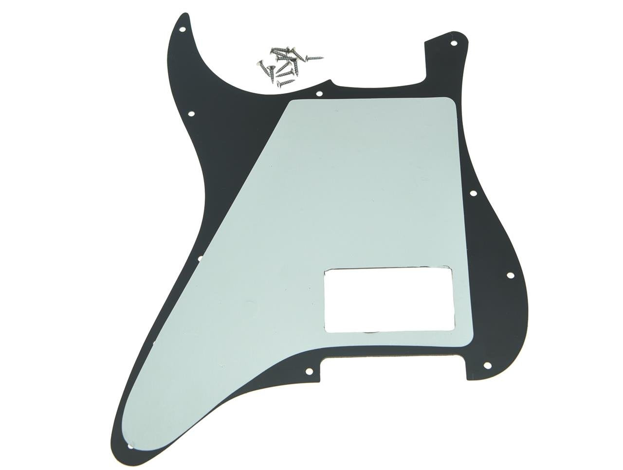 kaish 11 Agujero St Strat Uno Humbucker guitarra golpeador cero placa encaja Fender Delonge Varios colores, Matte Black 1 Ply