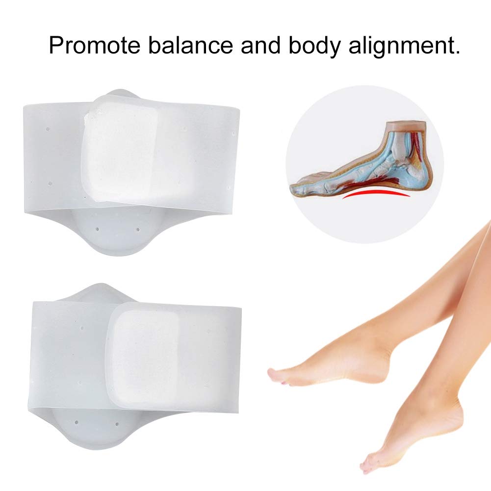 Plantillas Ortopédicas de Silicona Blanco con Soporte de Arco para Pie Plano