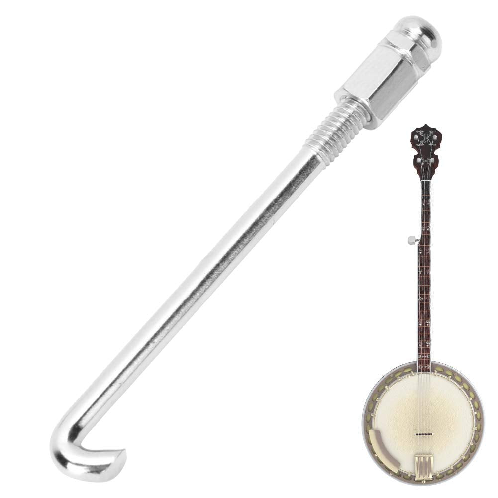 Yencoly Soportes de Gancho de Banjo, Juego de Tuercas de Banjo Accesorio 24 Piezas Ganchos de Banjo Piezas de Metal Plateado Cromado Accesorios para Instrumentos Musicales Soportes de Gancho