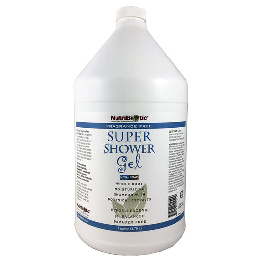 Nutribiotic Super Shower Gel, Fragrance Free , 128 Fluid Ounce