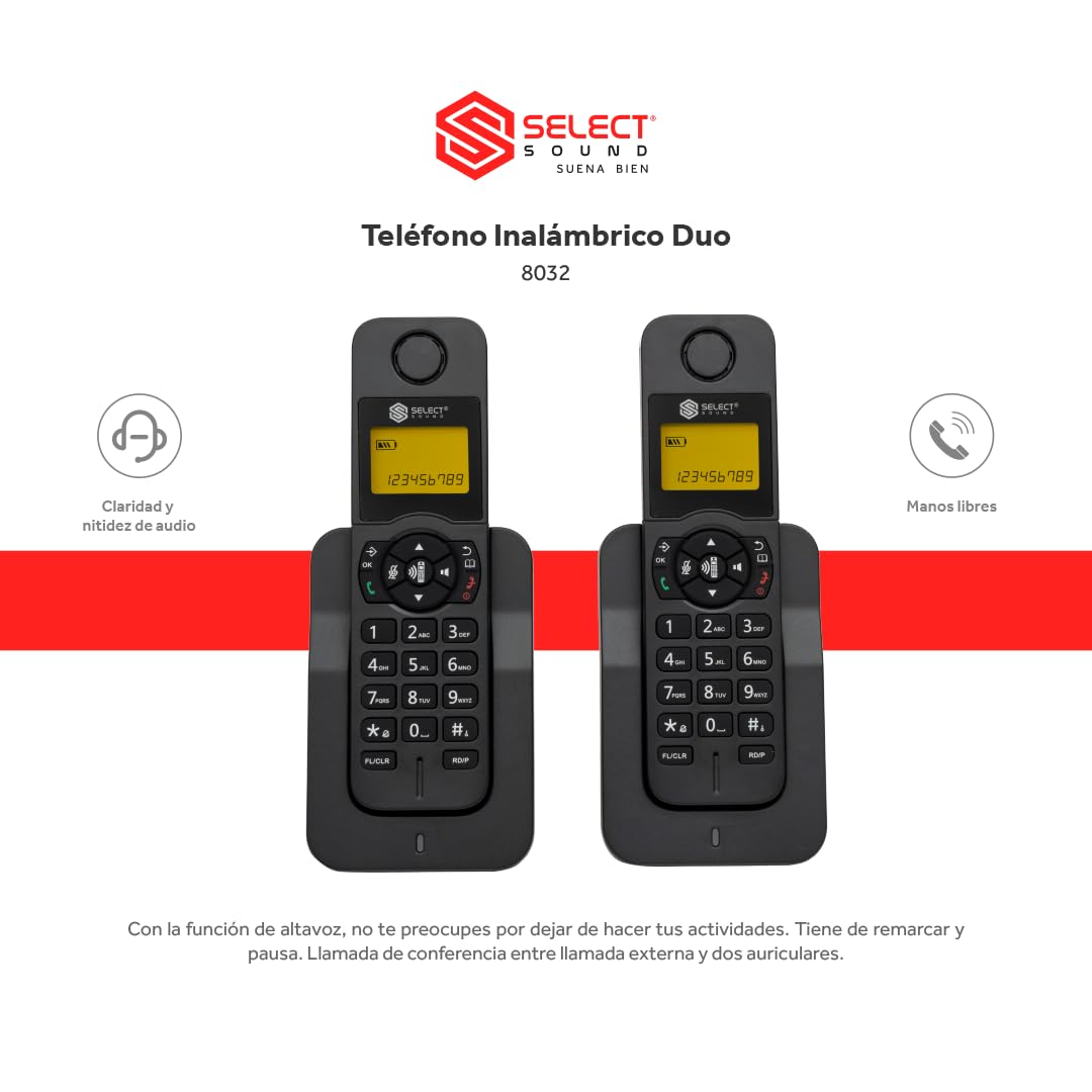 Select Sound Telefono Inalambrico Duo 8032
