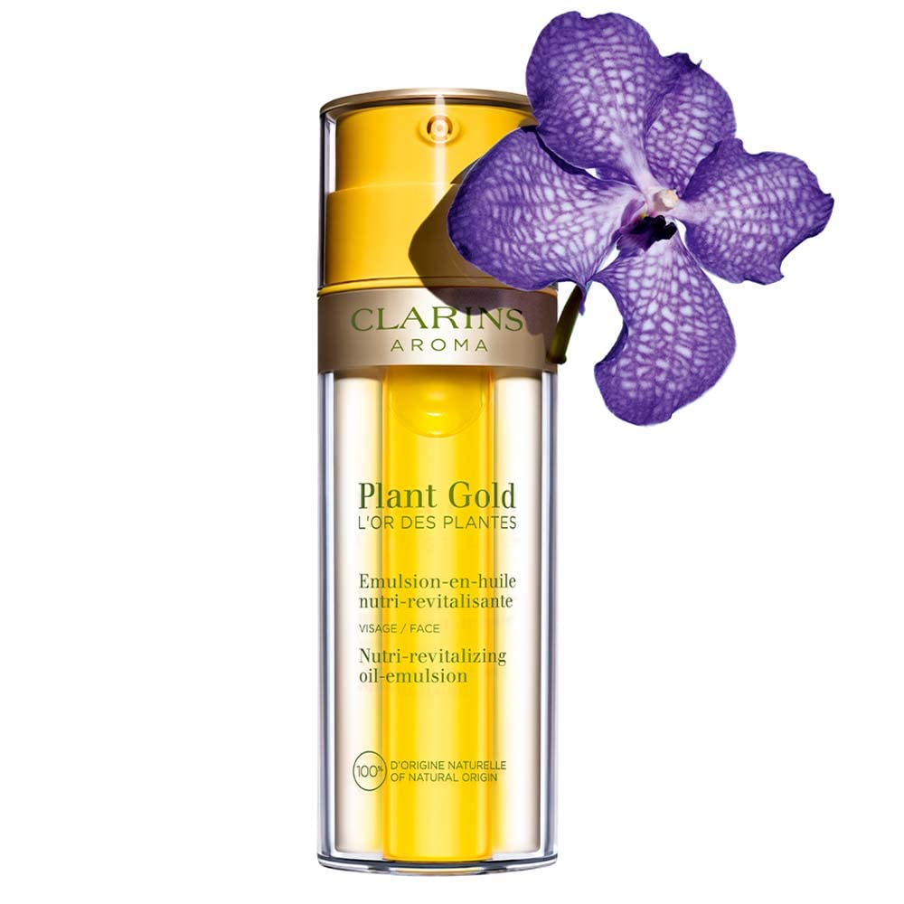 Plant Gold Nutri-Revitalizing Oil-Emulsion by Clarins for Unisex - 1.1 oz Emulsion