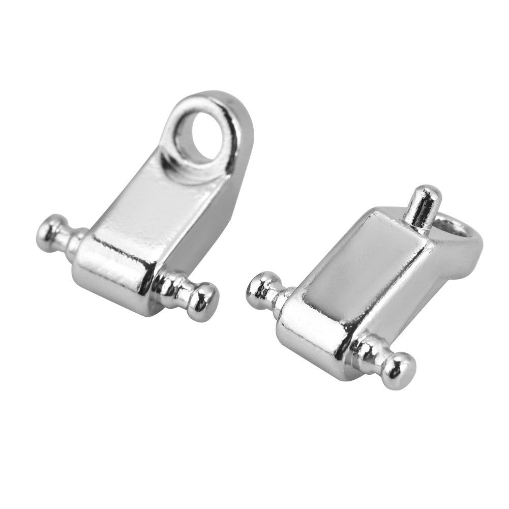 Alomejor Retenedor de Cuerda 2 Piezas Metal Guitarra Roller String Trees Guitarra el|ctrica Bass String Retainer en Cromo(Plata) Accesorios de Juego