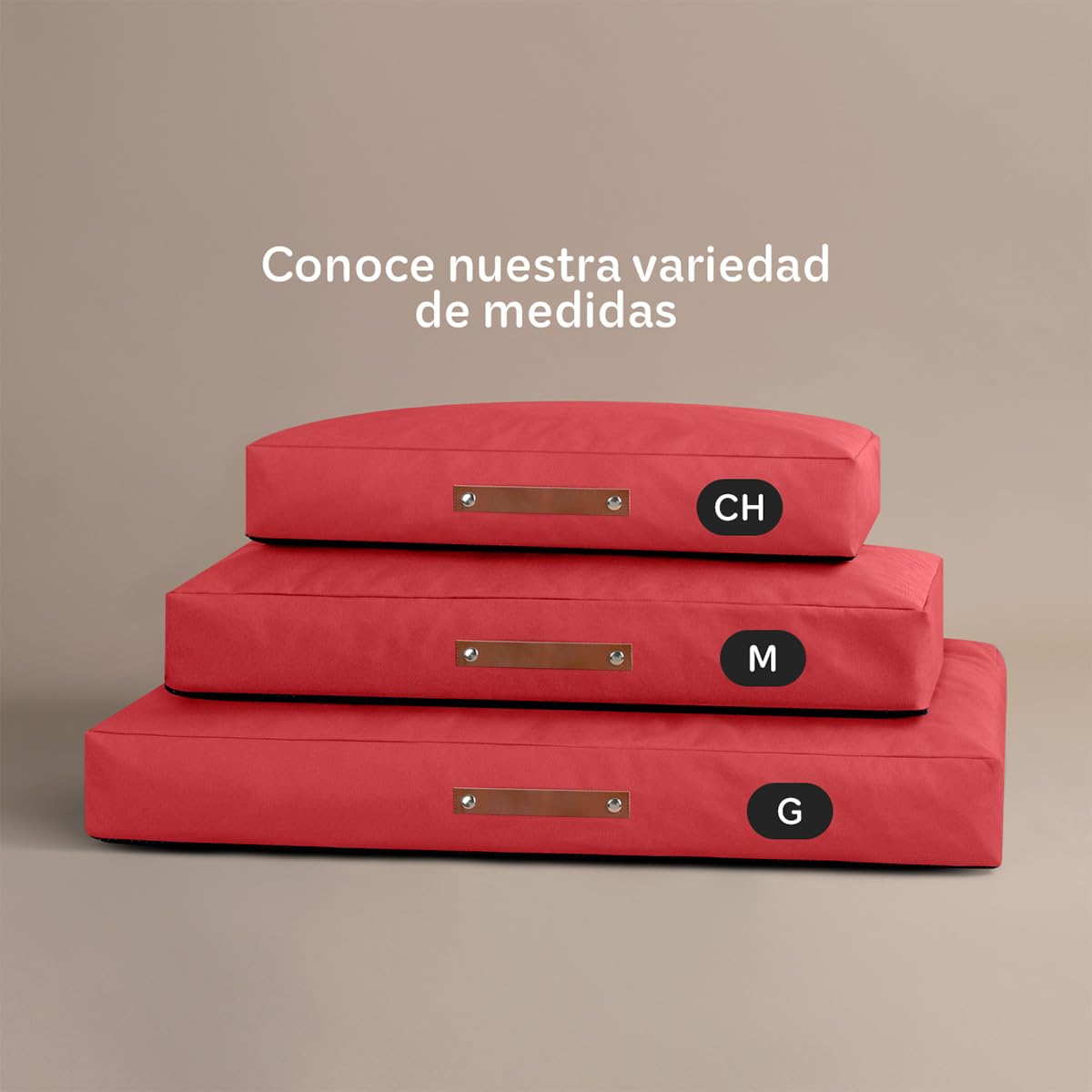 Cama Antiestrés de Foam Esquimal Rojo para Perro y Gato Grande Lavable