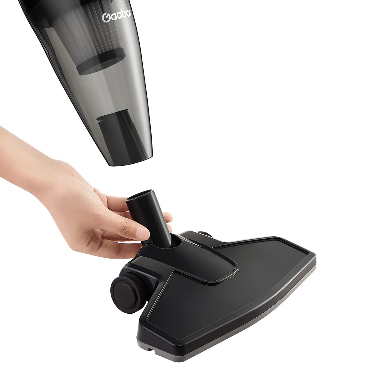 Gaabor Aspiradora Vertical 2 en 1 GVCW-M15A de 1.5 litros, Potencia de 650 Watts y 16 mil Pascales de Succion, Color Negro