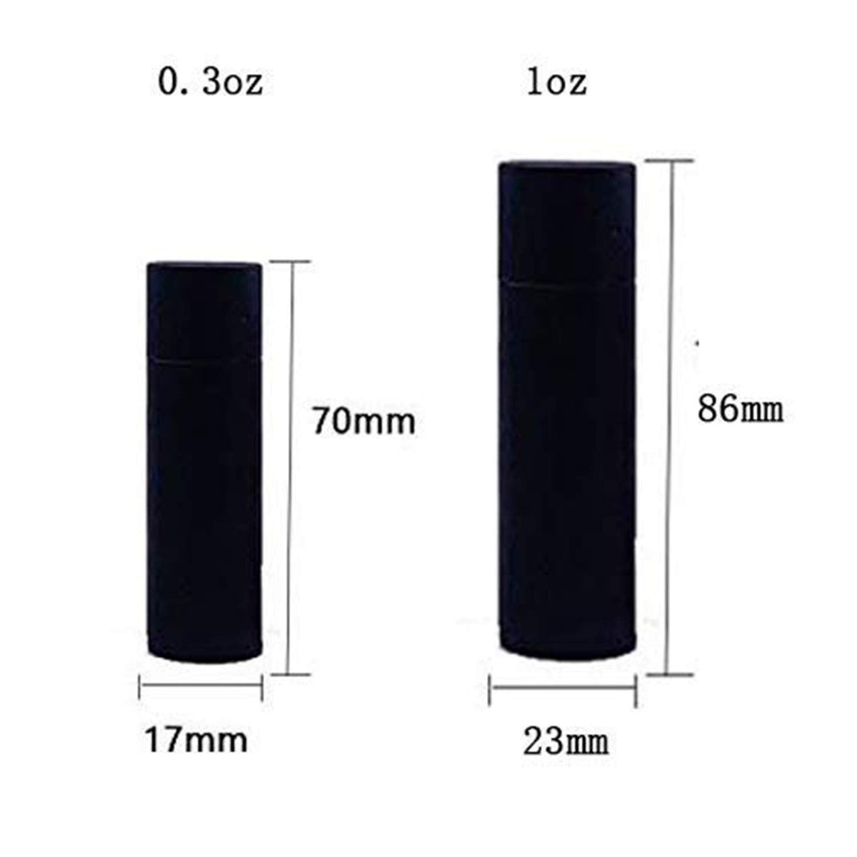 Healthcom - 10 tubos de cartón para bálsamo labial de 1 onzas, tubo de papel kraft para lápiz labial, envases vacíos, envases rellenables, tubo redondo de papel sólido para muestras cosméticas
