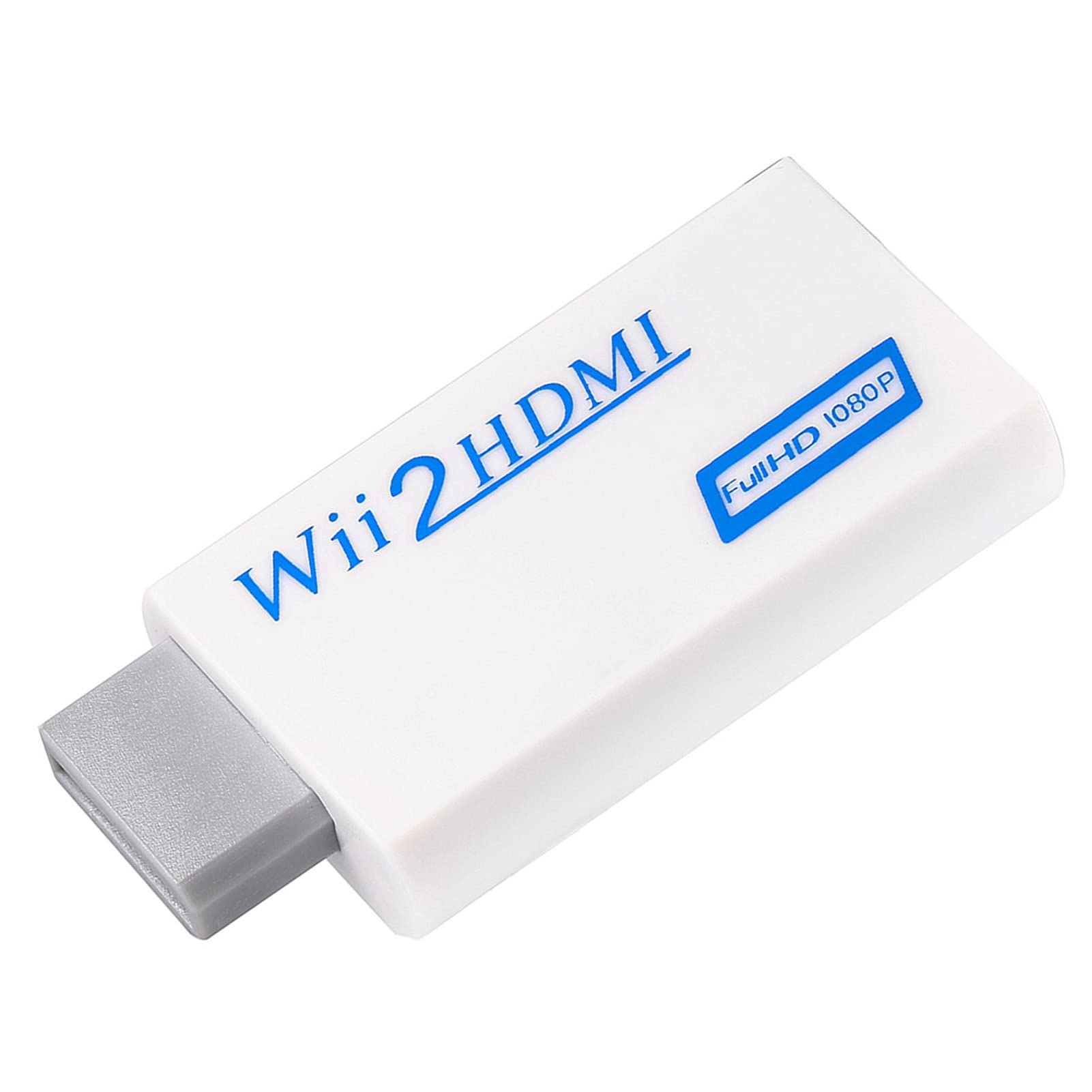 KIKYO Convertidor de Wii a HDMI, Conector de Entrada para Wii AV Multi out Plug x 1 Modo de Salida HDMI Compatible 720P a 60Hz 1080P a 60Hz 1.3 x 2.9 x 0.6in