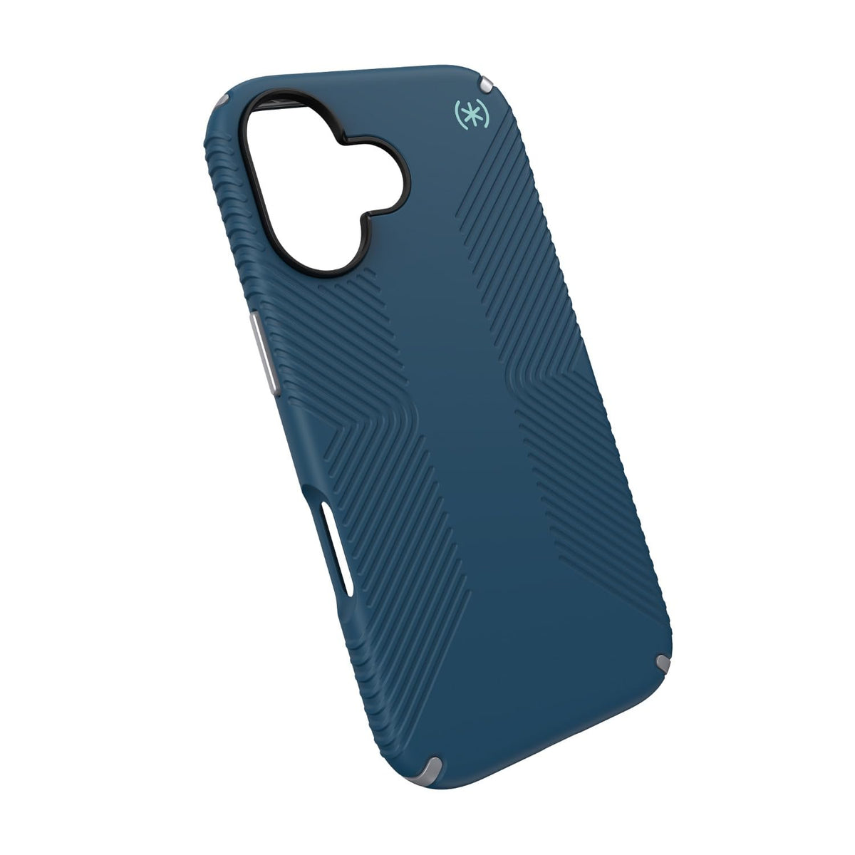 Agarre iPhone 17 Speck Deep Se Silver Metallic Spell Blue con MagSafe