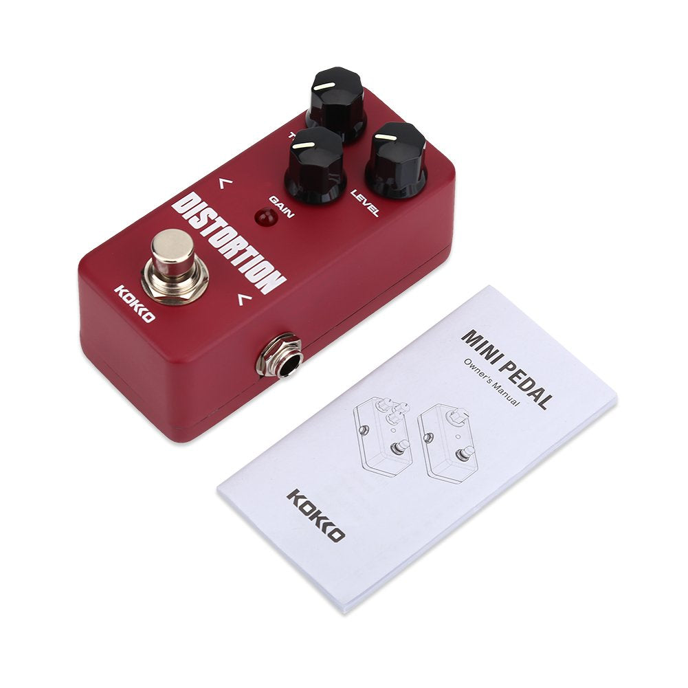 Pedal Para Guitarra KOKKO FDS-2 Aleación Aluminio Distorsión Mini 6,35 Mm Jack
