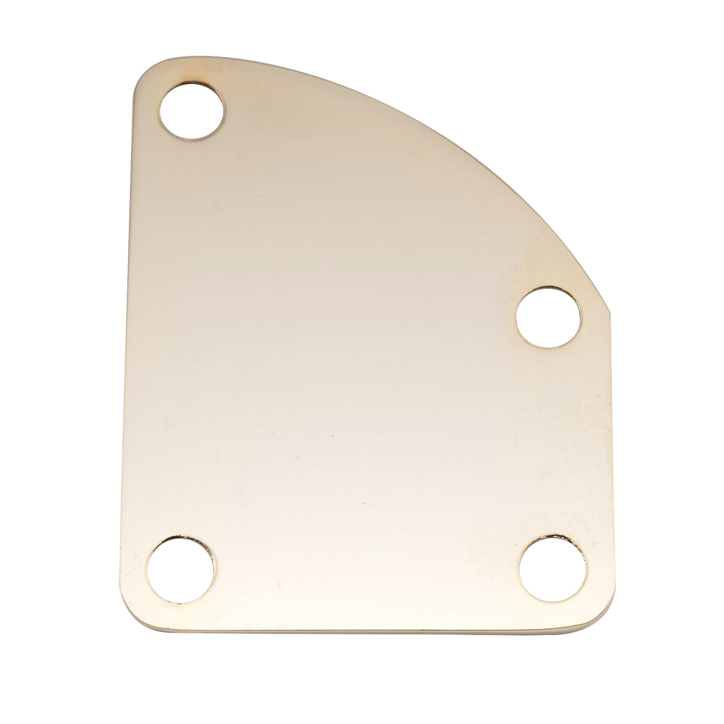 Musiclily Pro Placa Mástil Curvada de Acero Neck Plate para Guitarra Eléctrica Strat Tele o Bajo, Dorado