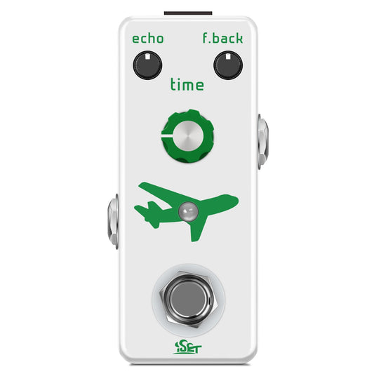 ISET Pedal de guitarra retardante analógico de vuelo puro para guitarra eléctrica, bajo True Bypass