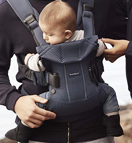 BABYBJÖRN New Baby Carrier One Air 2019 Edition, Mesh, Navy Blue