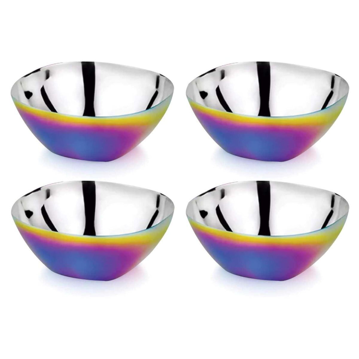 Ahimsa - Cuencos de acero inoxidable para niños, 12 onzas, arco iris