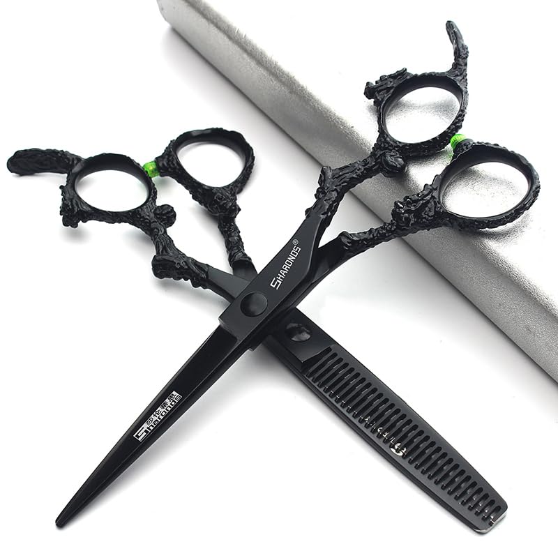 Barber Professional - Juego de tijeras de peluquero JP440c de alta gama de 6/7/7.5/8/9 pulgadas Juego de tijeras para cabello (6 pulgadas-2 piezas-D)