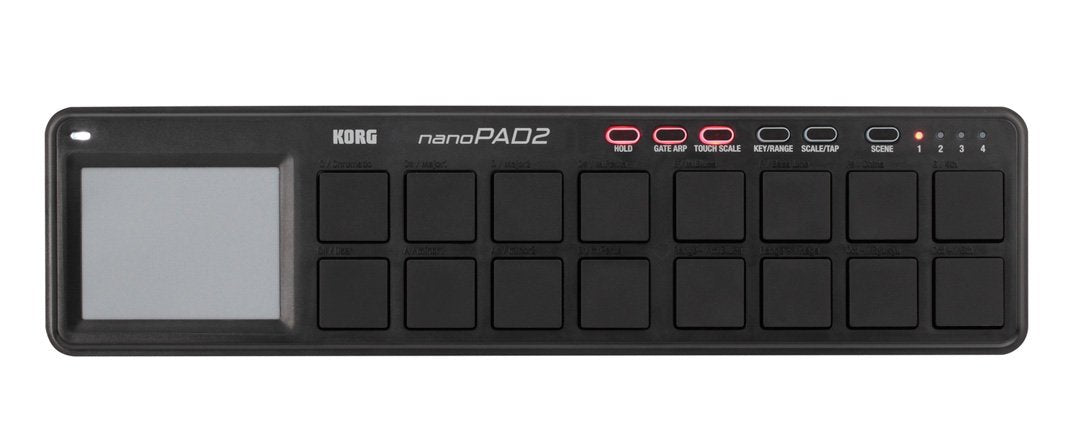KORG Slim-Line USB Superficie de Control USB, Controlador de Drum Pad USB de línea Delgada, Negro