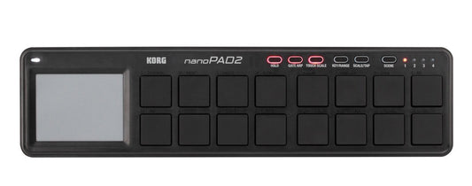 KORG Slim-Line USB Superficie de Control USB, Controlador de Drum Pad USB de línea Delgada, Negro