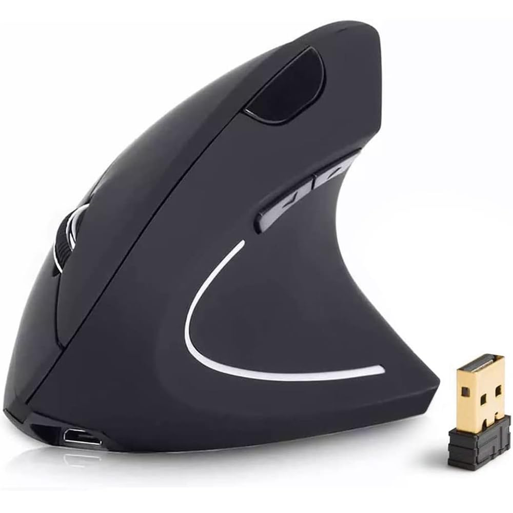 Mouse Ergonómico Recargable EASYTAO Negro con Protección para el Brazo