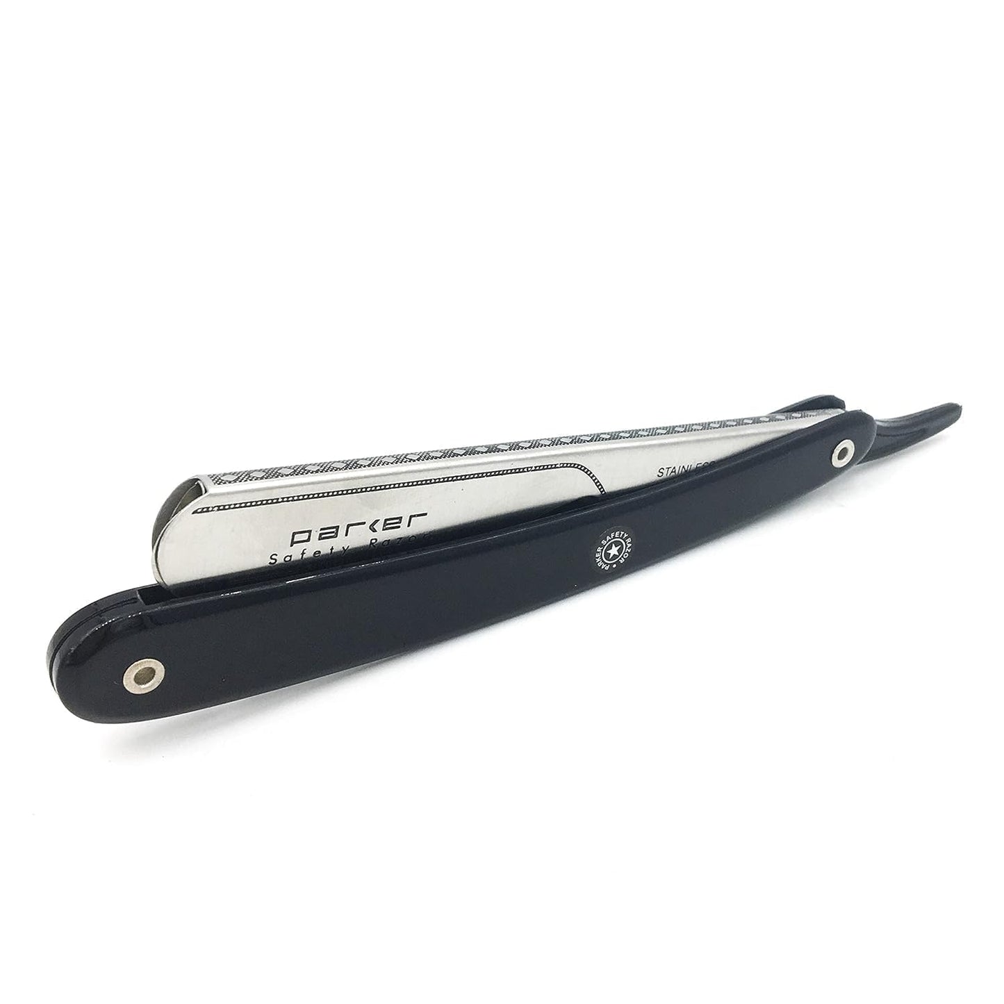 Parker PTB, Cuchilla de Carga Tipo Empuje, Maquinilla de Afeitar/Afeitadora de Borde Recto con Brazo de Cuchilla de Acero Inoxidable y 5 Cuchillas Parker Premium