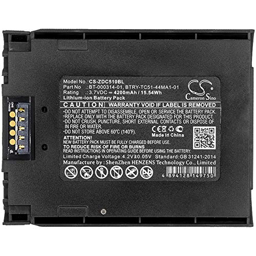 Batería de Repuesto SHINEAR para TC510K TC51 TC56 TC57 TC52 en Negro